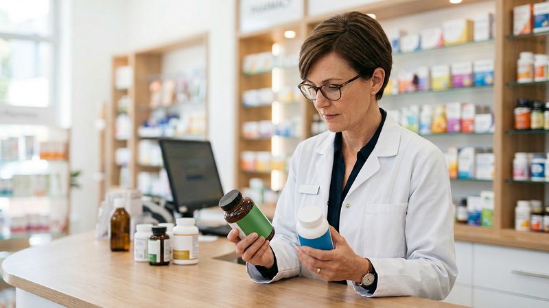 Apotheker mit Supplements